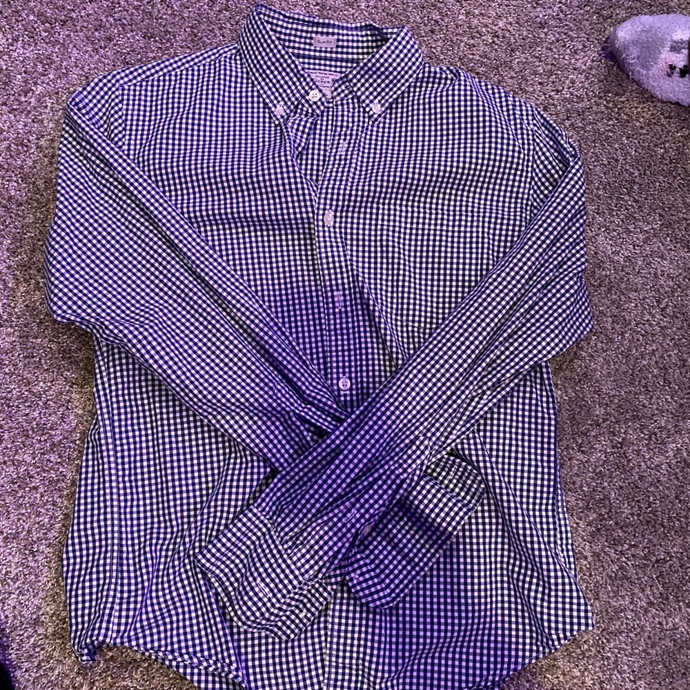 j crew mens checkered dress shirt